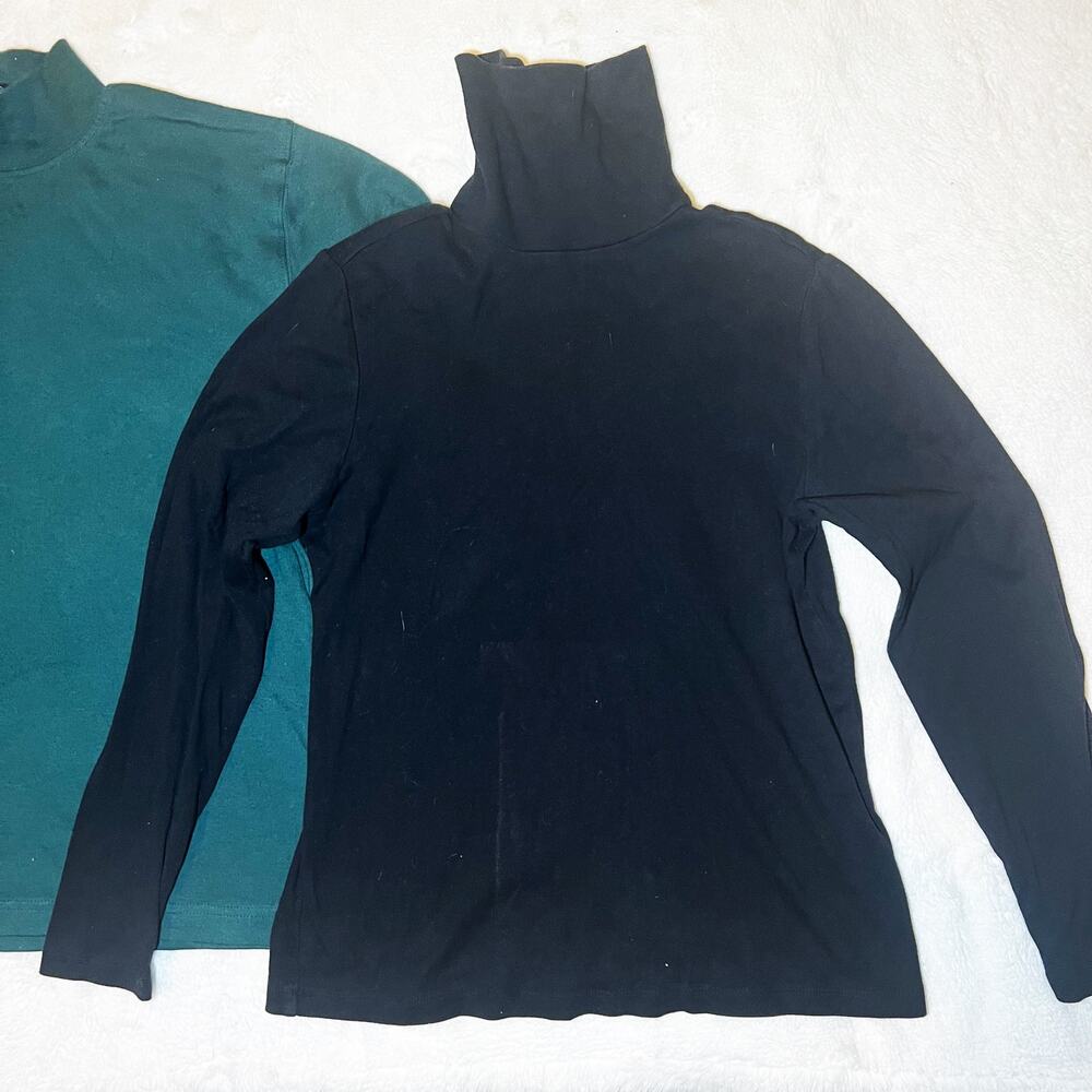 Green Long Sleeve Turtleneck Tops – Christopher & Banks + Willow Ridge – Size S